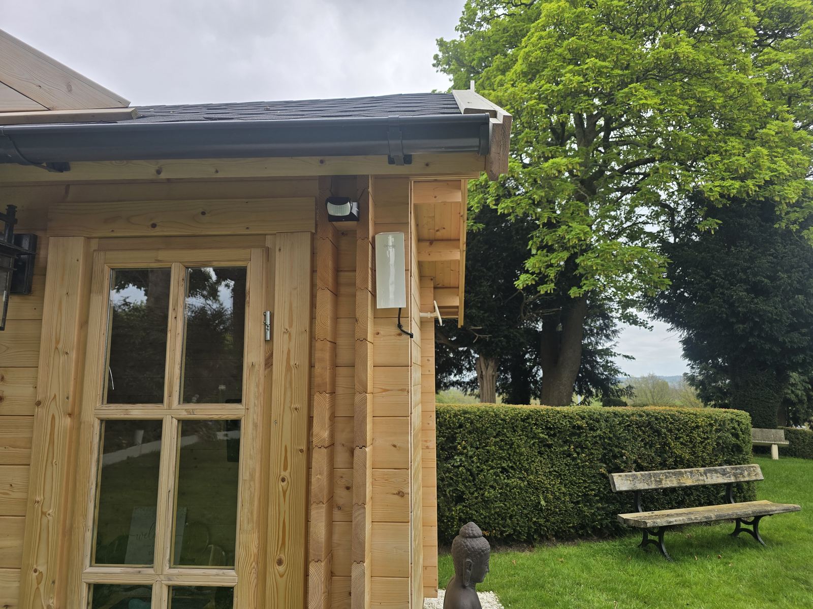 Garden office WiFi installation with external cabling in Stockport