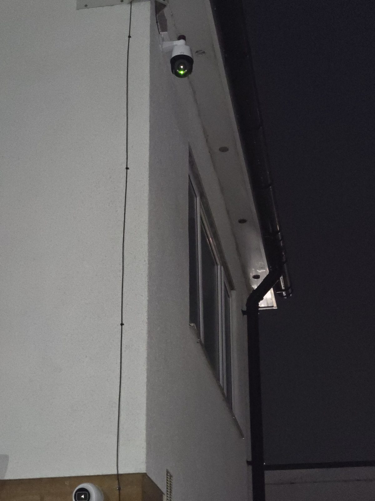 Wired IP CCTV camera installed on a Stockport home