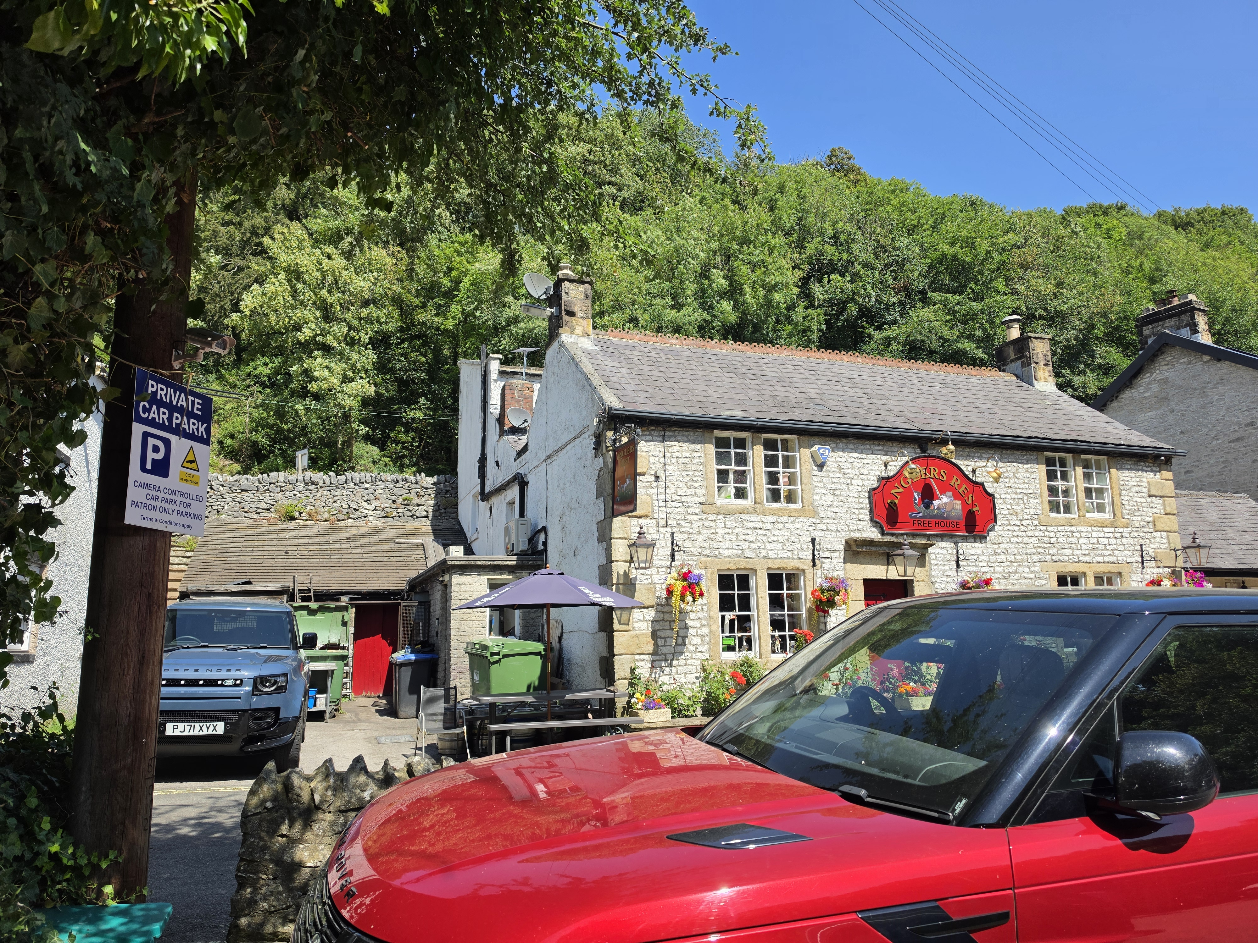 Starlink dish installed at a rural pub near Buxton