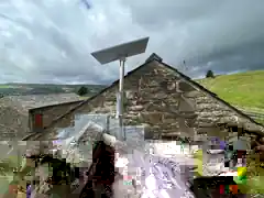 Pole-mounted Starlink installation completed by Evolution Data & Digital in Gee Cross