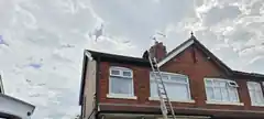 Roof-level TV aerial work completed by Evolution Data & Digital in Stretford